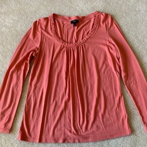 Talbots Coral Long Sleeve Blouse